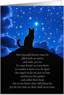 Cat Loss Sympathy with Cat Looking into Heavens Spiritual Poem card