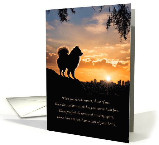 Dog Sympathy Spiritual Poem Silhouette Little Dog Toy Breed Type card