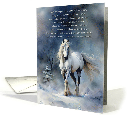 Winter Solstice Blessing Horse in the Snow Night... (1856974)