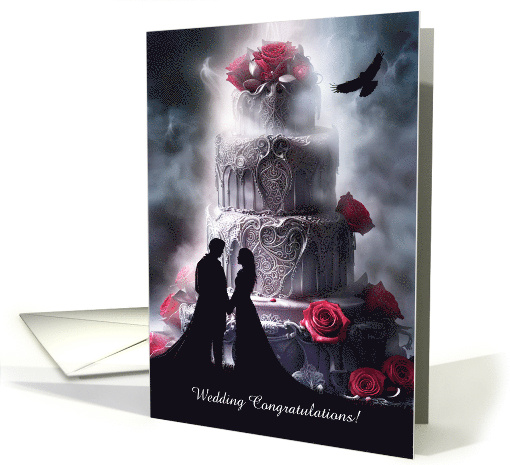 Wedding Congratulations Gothic Wedding Cake Bride and... (1860444)