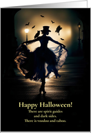 Halloween Steampunk Victorian Voodoo Mystic Dancing Owls Raven Bats card