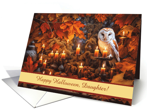 Daughter Happy Halloween Pretty Autumn Owl Candles... (1861470)