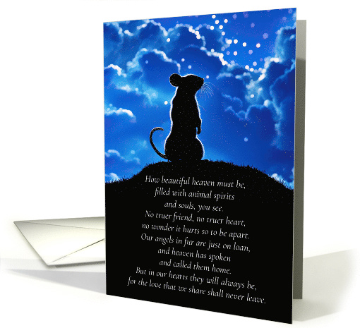 Pet Rat Sympathy with Spiritual Poem Condolences Memorial card