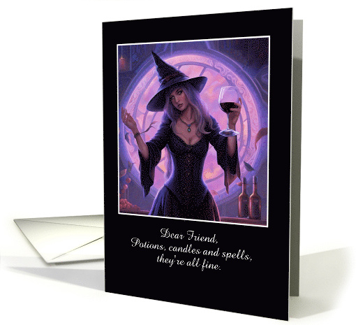 Friend Happy Halloween Custom Text with Pretty Witch and... (1868140)