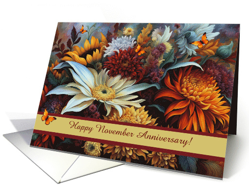 November Wedding Anniversary with Pretty Fall Colored... (1869104)