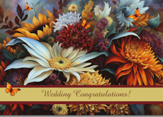 Congratulations to the Couple Wedding with Autumn Flowers Custom