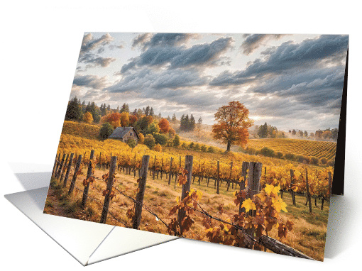 Thanksgiving Day from Our Home to Yours Countryside Wine Vineyard card