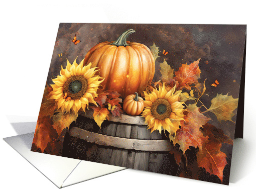 Happy Fall Autumn with Pretty Image of Sunflowers Fall... (1874876)