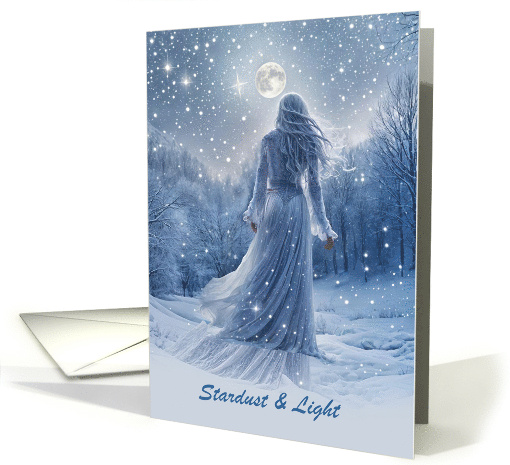 Birthday Spiritual Wicca Inspired Stars and Moon Celestial Custom card