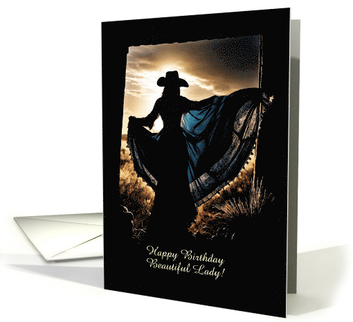 Happy Birthday Beautiful Lady for Her Country Western... (1879554)