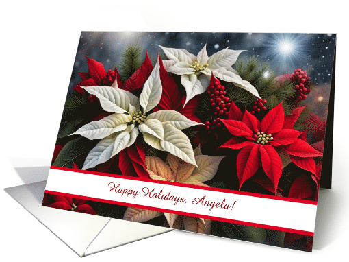 Christmas Happy Holidays Custom Name Pretty Bouquet of... (1882254)