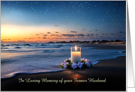 Loss of Ex or Former Husband Candle on the Beach Ocean Customize card