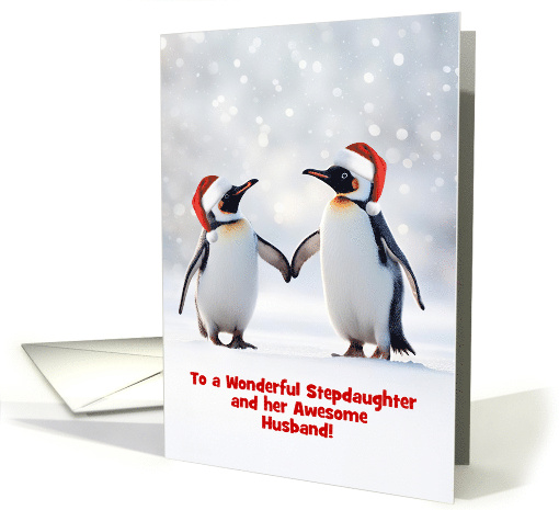 Stepdaughter and Husband Cute Christmas Penguins Custom... (1885406)