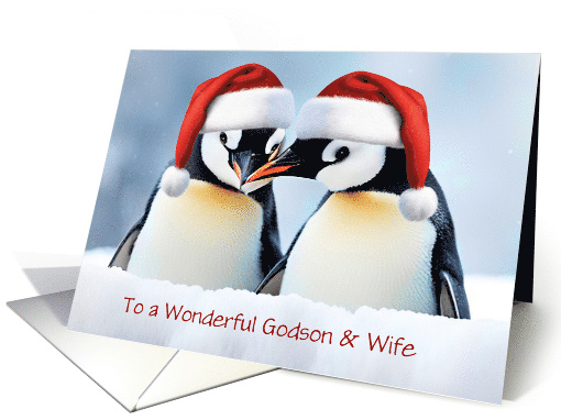 Godson and Wife Goddaughter in Law Happy Holidays Cute... (1887210)