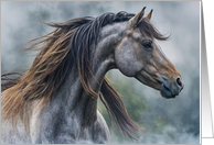 Horse Blue Roan Beautiful Blank Any Occasion Note with Horses card
