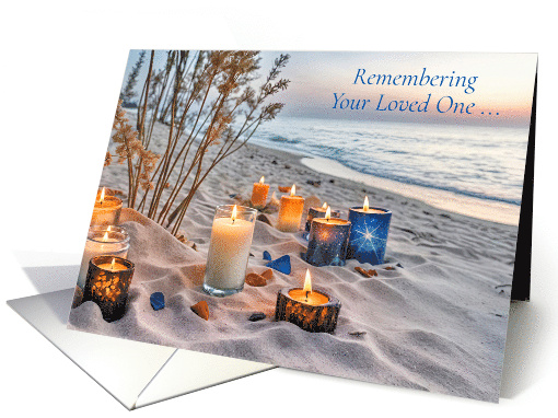 Anniversary of Death Passing Memorial Candles on Beach... (1889430)