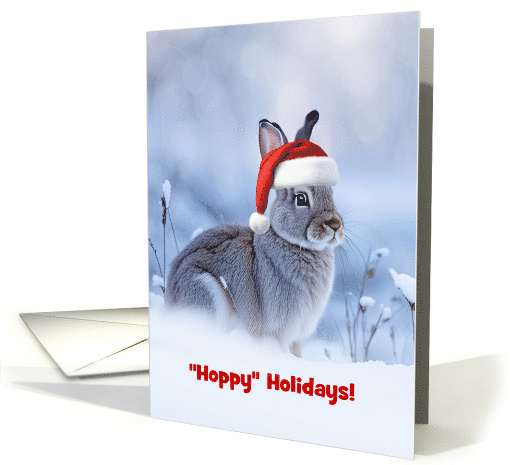 Happy Holidays from Across the Miles Cute Bunny in the... (1890356)