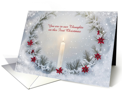 Christmas Sympathy Remembrance 1st Christmas Alone Custom card