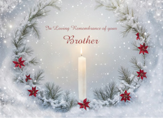 Brother Christmas Sympathy Remembrance Memorial Candle Custom