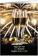 Happy New Year Daughter Son in Law Husband Any Relation Customize card