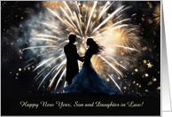 Happy New Year Son and Daughter in Law Wife Any Relation Customize card