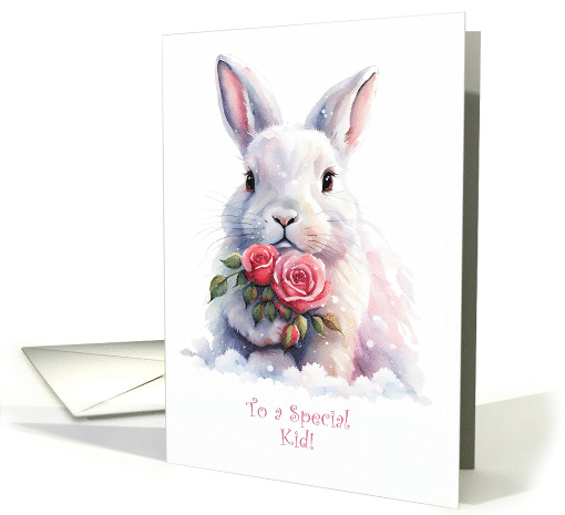 Kid Child Happy Valentines Day for Boy or Girl Cute Bunny... (1894258)