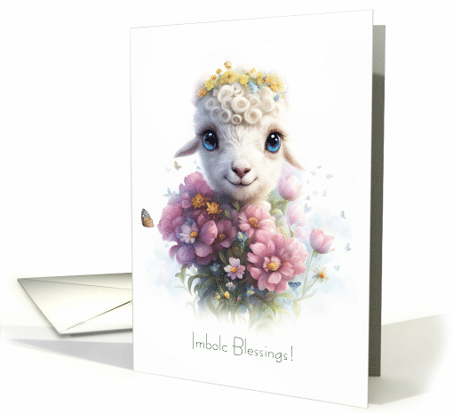 Imbolc Cute Lamb Spring Type Flowers Butterfly Pagan... (1894880)