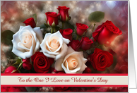 Happy Valentines Day Love Romance Romantic Roses Custom card