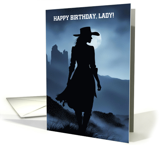 Happy Birthday For Strong Lady Woman Female Country Custom card