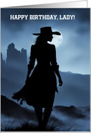 Happy Birthday For Strong Lady Woman Female Country Custom card