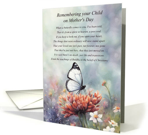 Mothers Day Sympathy Loss of Child Mother's Day Without Child card