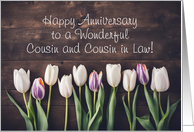 Cousin Wife Husband Cousin in Law Happy Wedding Anniversary Custom card