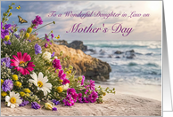 Daughter in Law Happy Mothers Day with Flowers on Beach Custom card