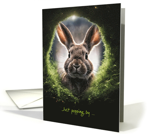Hi Hello Cute Bunny Rabbit Looking in a Rabbit Hole... (1903362)