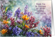 National Doctors Day Custom Doctors Name with Flowers Pretty card
