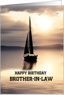 Happy Birthday Brother in Law Sailboat Sailing Good Wishes Custom card