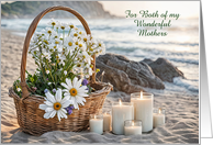 Both Mothers Two Mom Happy Mothers Day with Basket Flowers Custom card