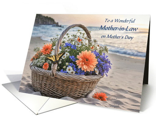 Mother in Law Happy Mothers Day with Basket of Flowers... (1915268)