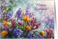 Birthday Flowers for Anyone General Custom Cover Text card