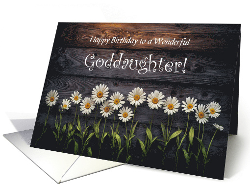 Goddaughter Happy Birthday Flowers Country Custom Cover Text card