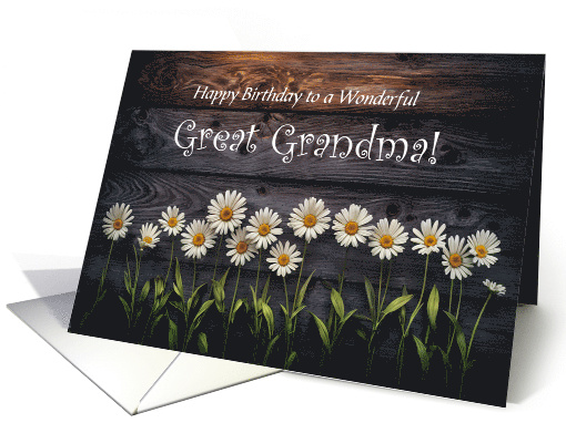 Great or Grandma or Grandmother Birthday Pretty Daisies... (1924096)