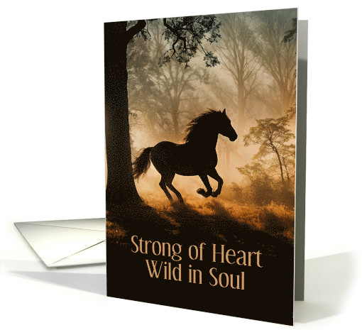 Birthday with Galloping Wild Horse Timeless Spirit Custom... (1925084)
