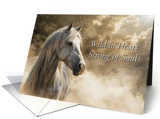 Happy Birthday Beautiful Horse Spiritual Timeless Spirit card