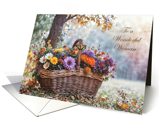 Happy Birthday for Her Female Women Girl Pretty Basket... (1935776)