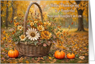 Son and Daughter in Law Happy Thanksgiving with Pretty Flowers Fall card