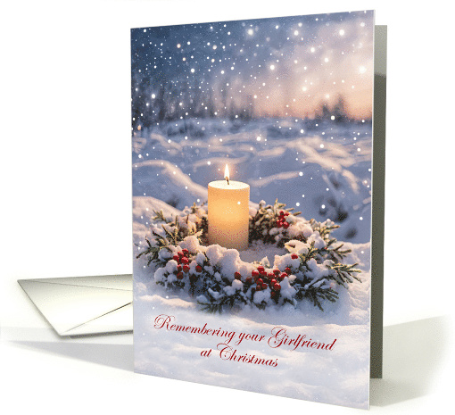 Girlfriend in Remembrance Christmas with Memorial Candle... (1936594)