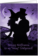 Girlfriend Happy Halloween Witch and Warlock Romantic Custom card