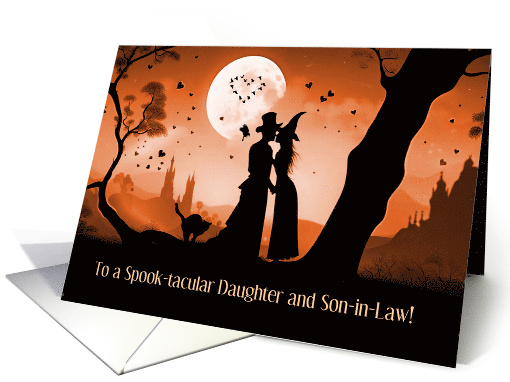 Daughter and Husband Son in Law Cute Halloween Couple Custom card