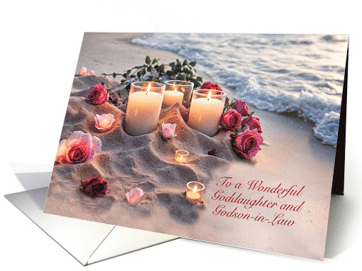 Goddaughter and Husband Congratulations Wedding Day Custom card
