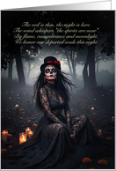 Dia de los Muertos Pretty Woman Sugar Skull Face Paint Candles Custom card